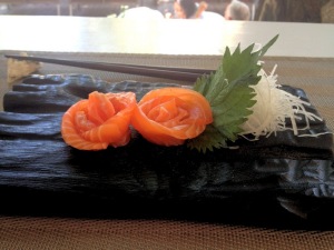 My beautiful salmon sashimi